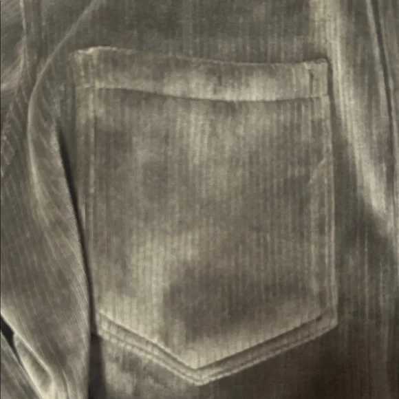 Women’s Dark Brown Velor Corduroy Shirt Jacket - Picture 3 of 10